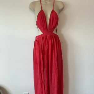 Elegant Coral Pink Women's Dress